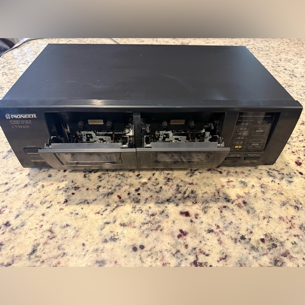 Vintage Pioneer CT-W103 Dual Double Stereo Cassette Tape Deck WORKING